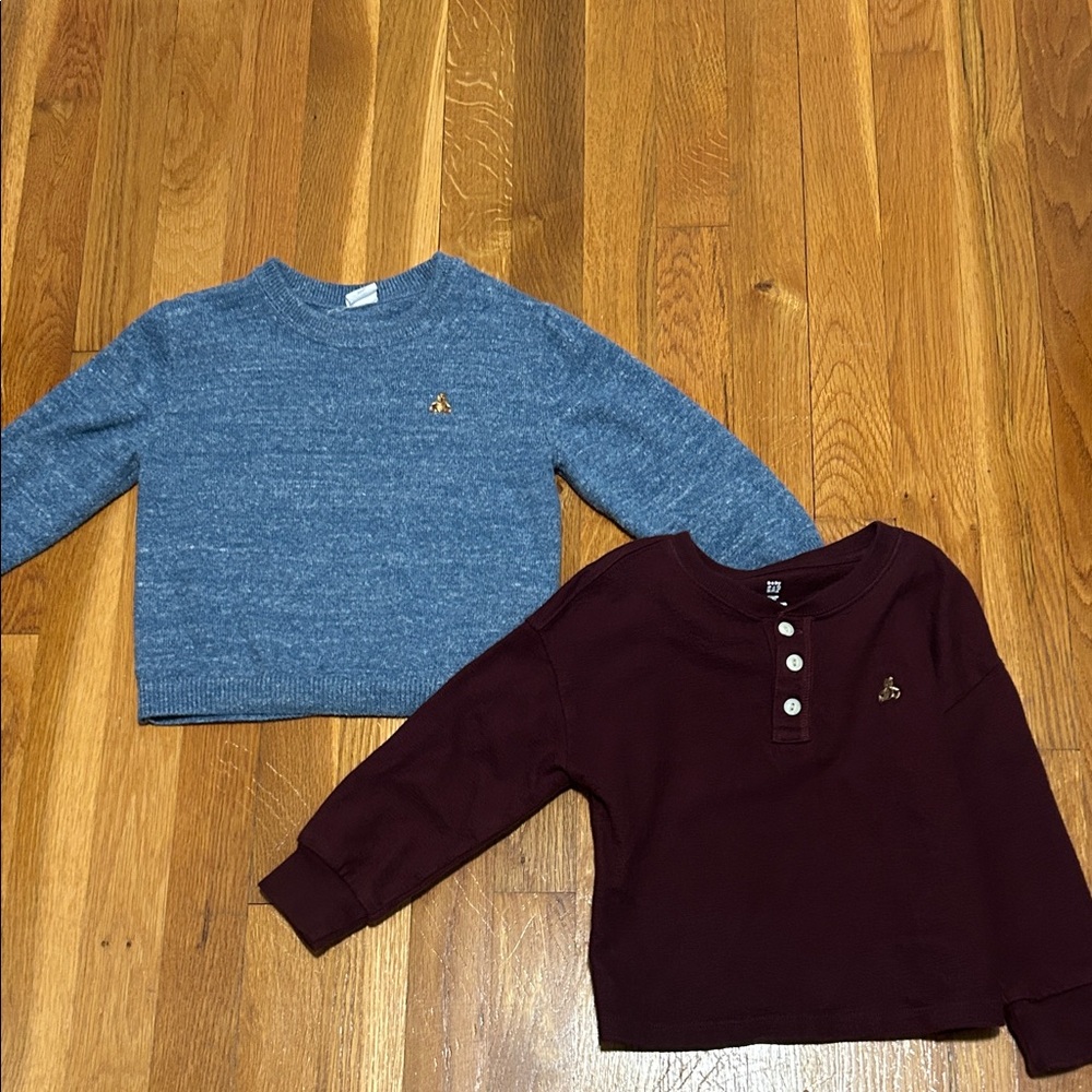 GAP Kids' Blue sweater and maroon Henley